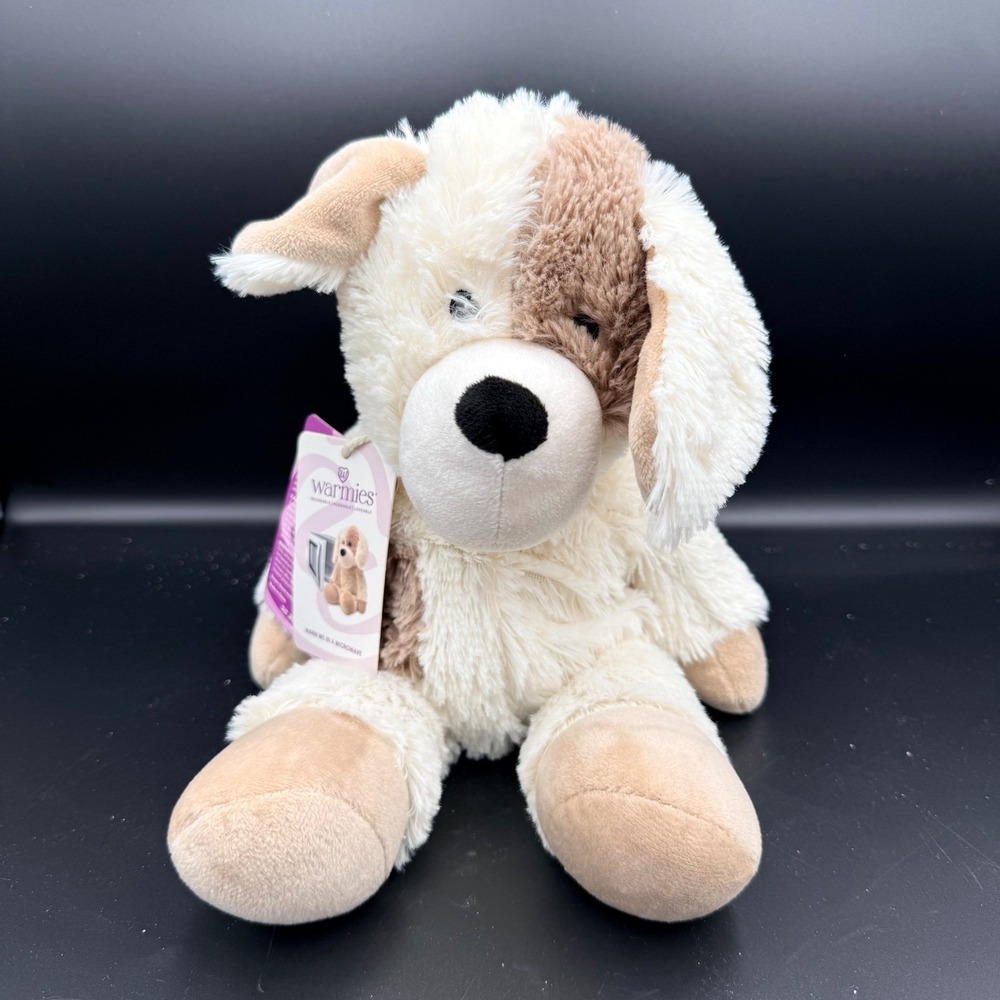 Warmies Marshmallow Puppy Microwavable Lavender Scented Weighted Plush Dog 13in